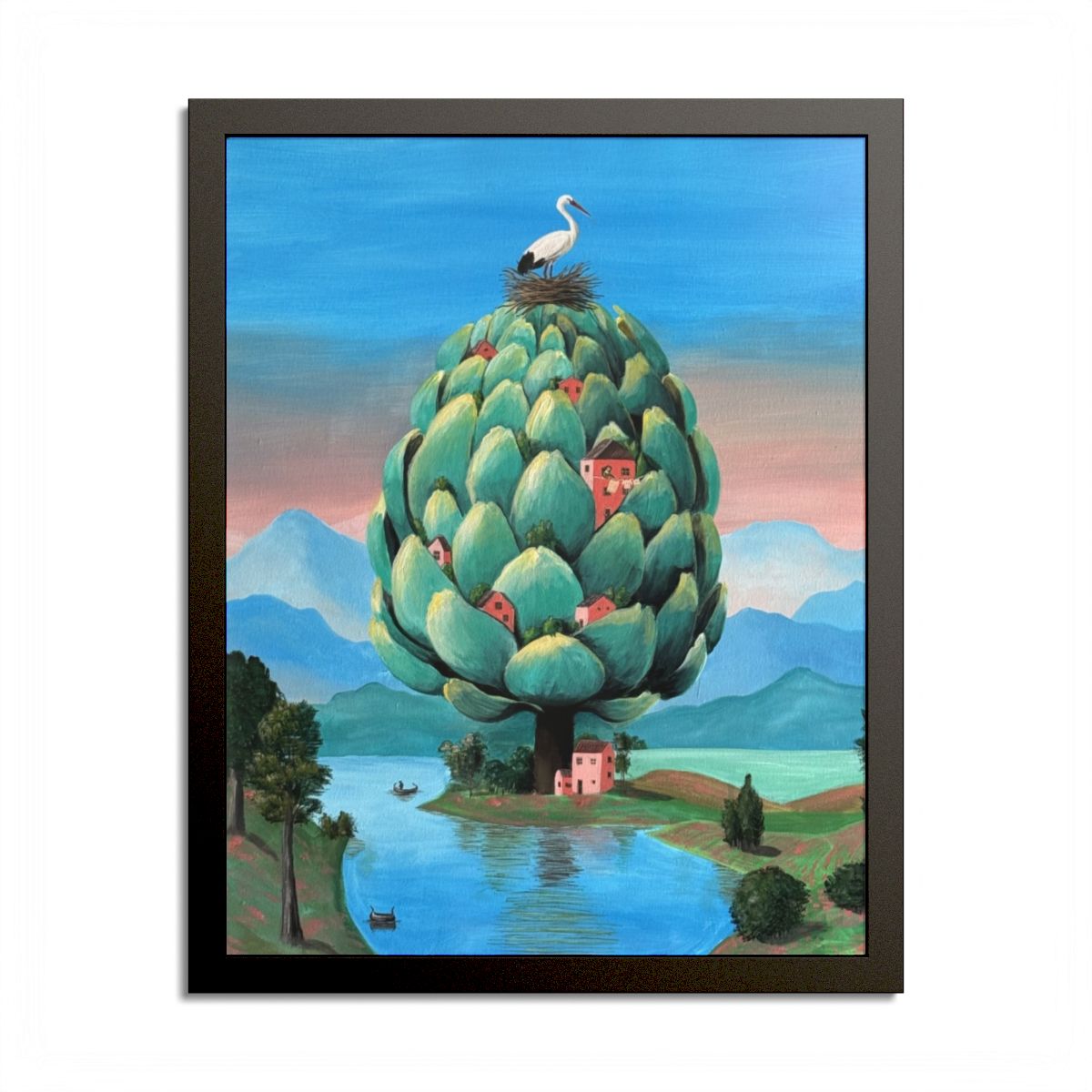 Framed Giclée of Hidden in Petals